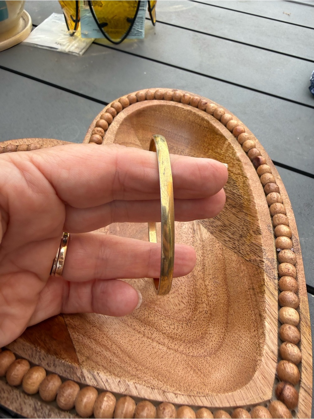 Vintage Vendome Classic Gold-Tone Slim Bangle Bracelet